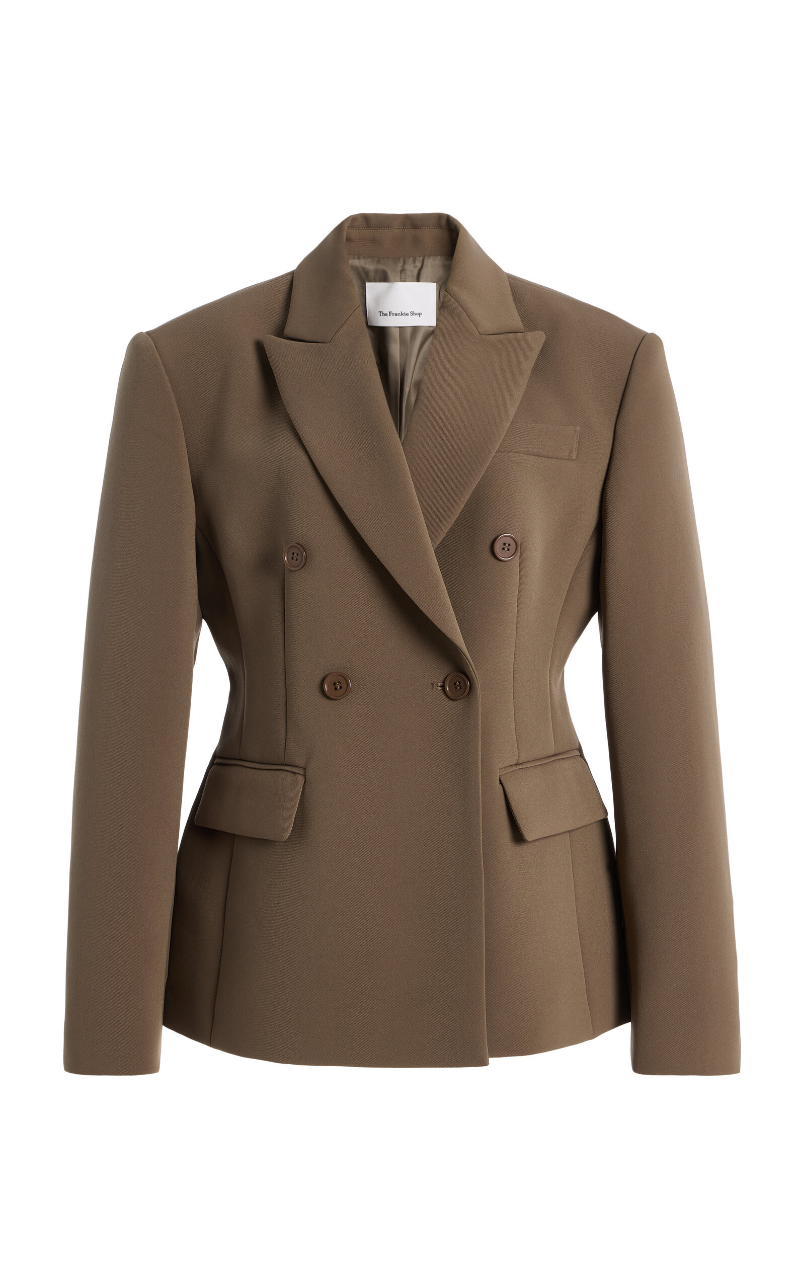 The Frankie Shop - Doyer Cinched Blazer - Green - S - Moda Operandi | Moda Operandi (Global)