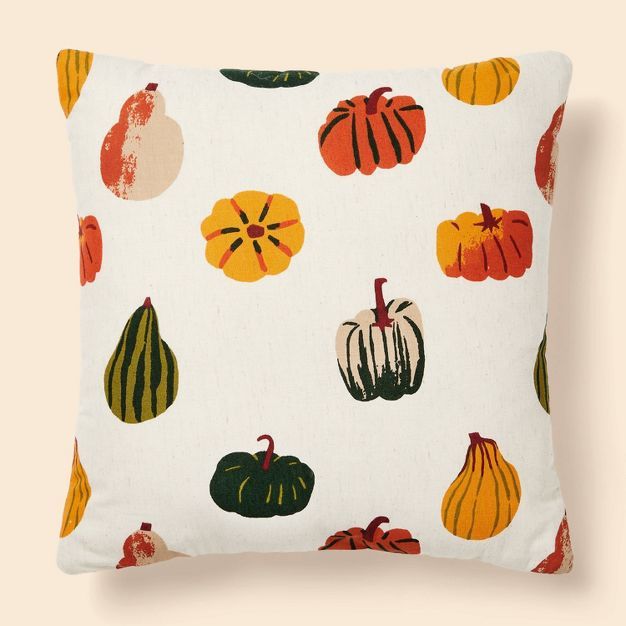 Gourd Square Throw Pillow Almond - Spritz™ | Target