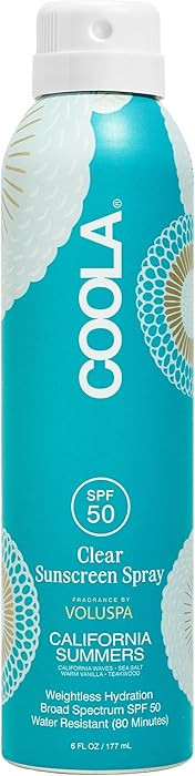 COOLA Spray protector solar org\u00e1nico transparente SPF 50, fragancia Voluspa California Summe... | Amazon (US)
