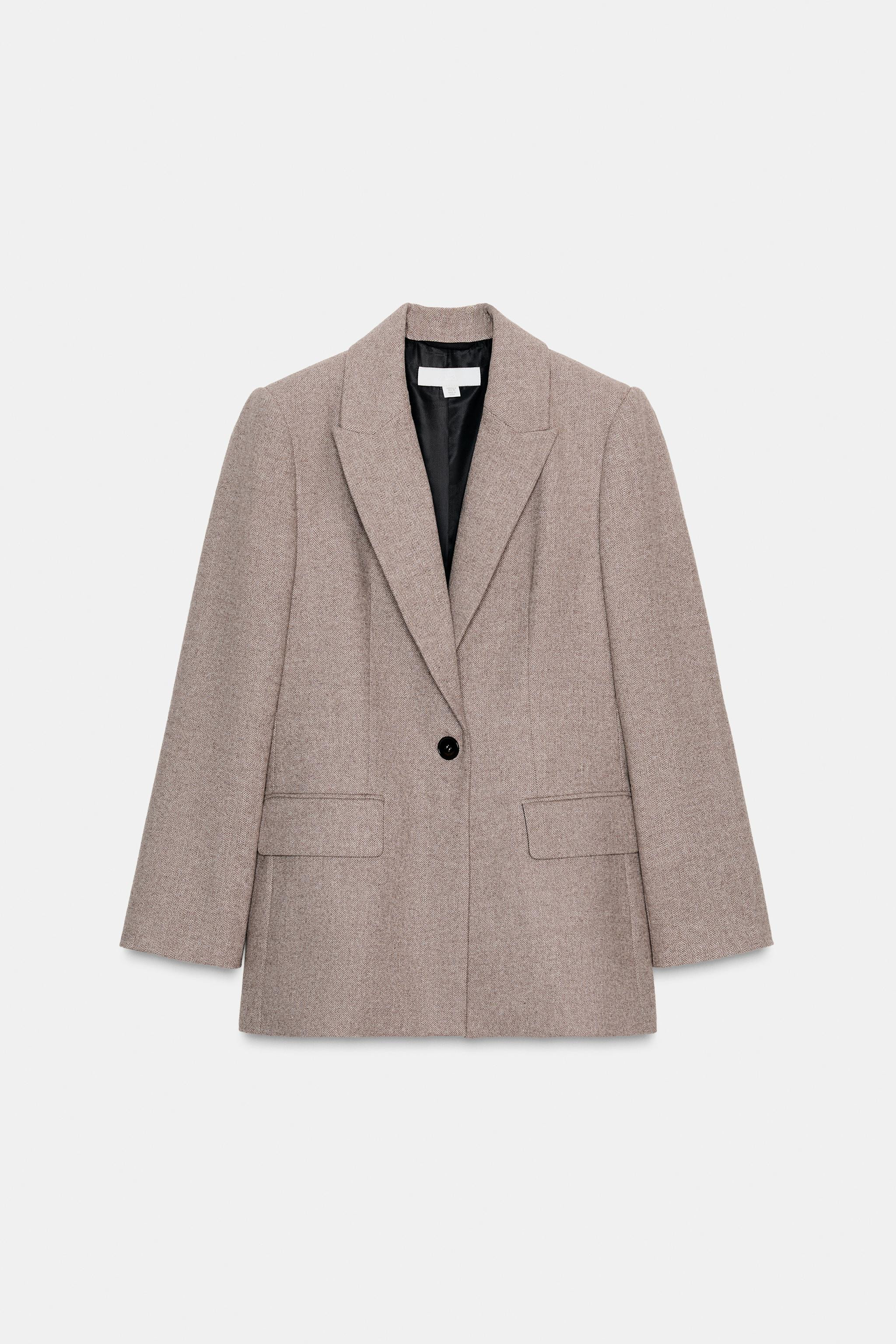 HERRINGBONE WOOL BLAZER | Zara US