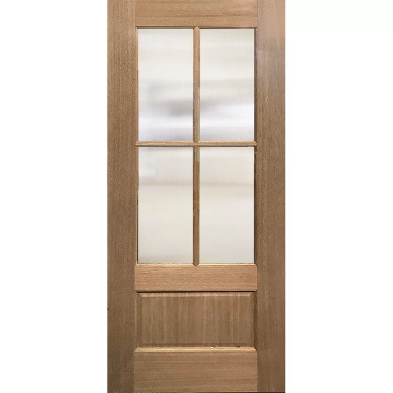 Unfinished Mahogany Wood Prehung Front Entry Door | Wayfair North America