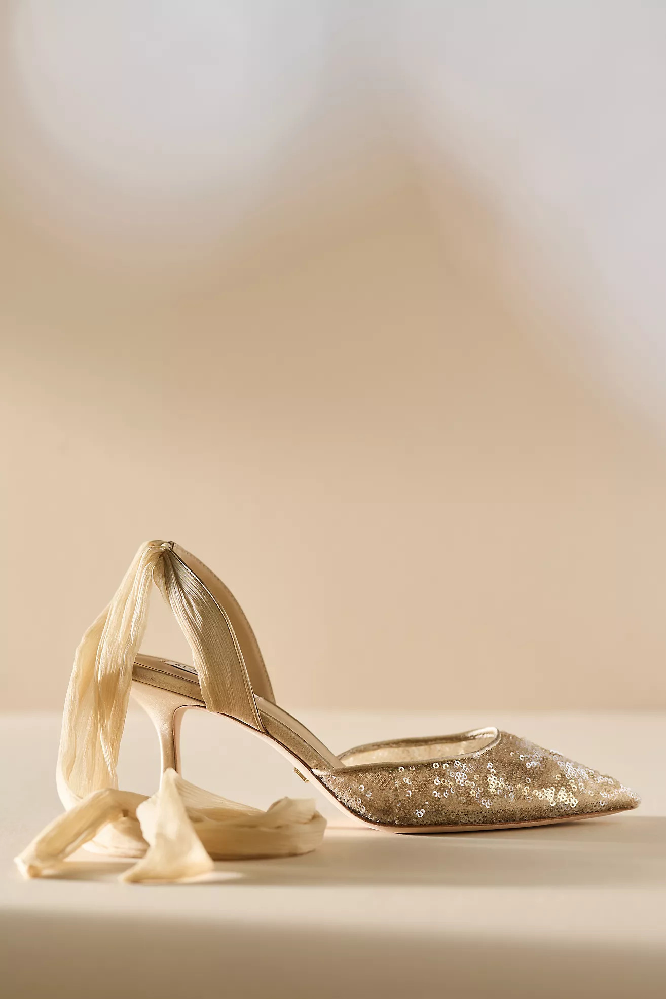 Badgley Mischka Blaze II Sequin Wrap Pumps | Anthropologie (US)