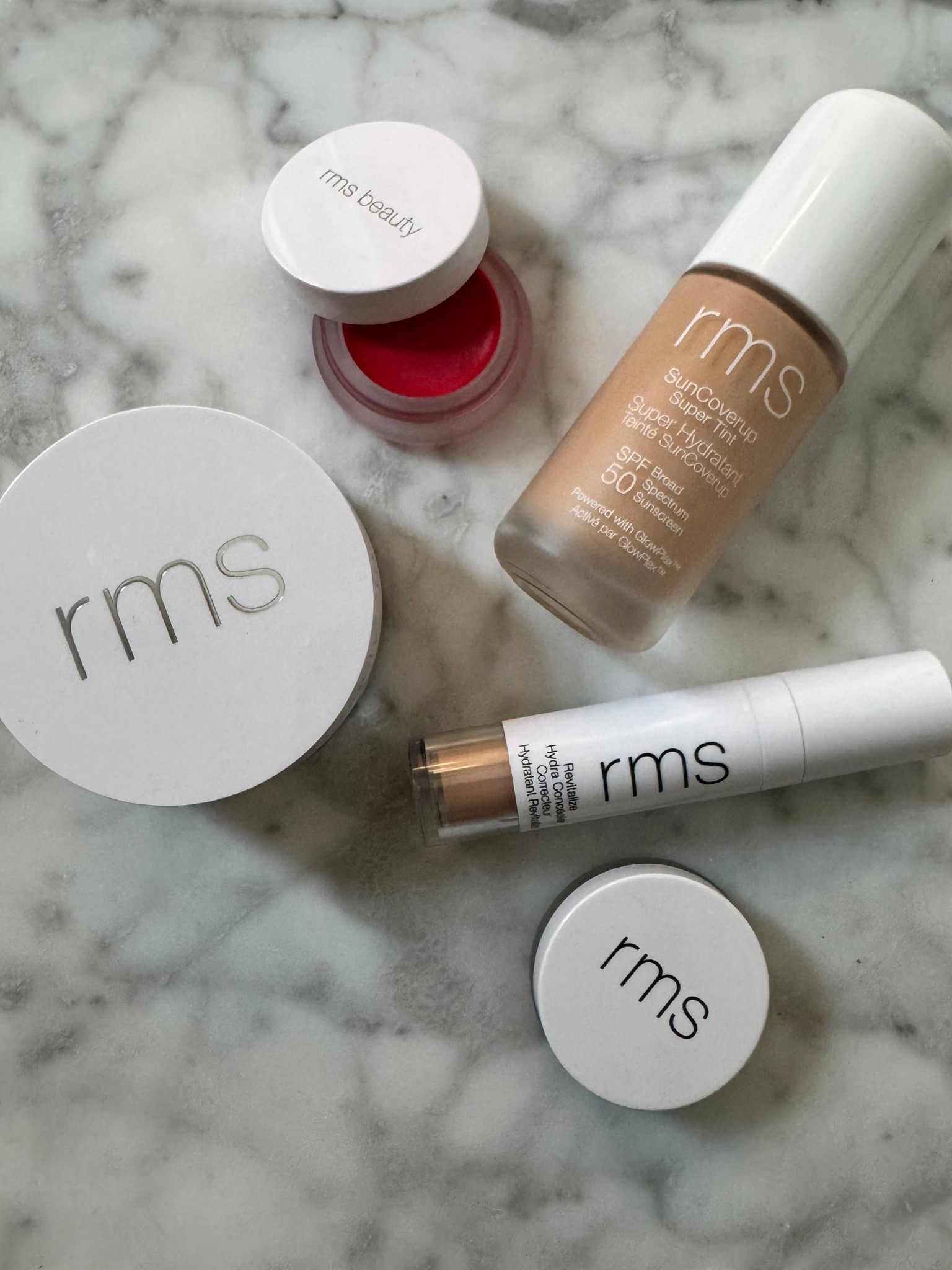 Clean beauty from a favorite RMS, featuring the newest addition the Revitalize Hydra Concealer! Get a free concealer brush ($25 value) when you add to cart!

-Revitalize Hydra Concealer shade CN010
-Lip2Cheek in Beloved
-Hydra Setting Powder shade Light
-Uncoverup Concealer shade 11
-SunCoverup Super Tint SPF 50 Foundation in shade Cameo 



#LTKBeauty #LTKSaleAlert #LTKFindsUnder50