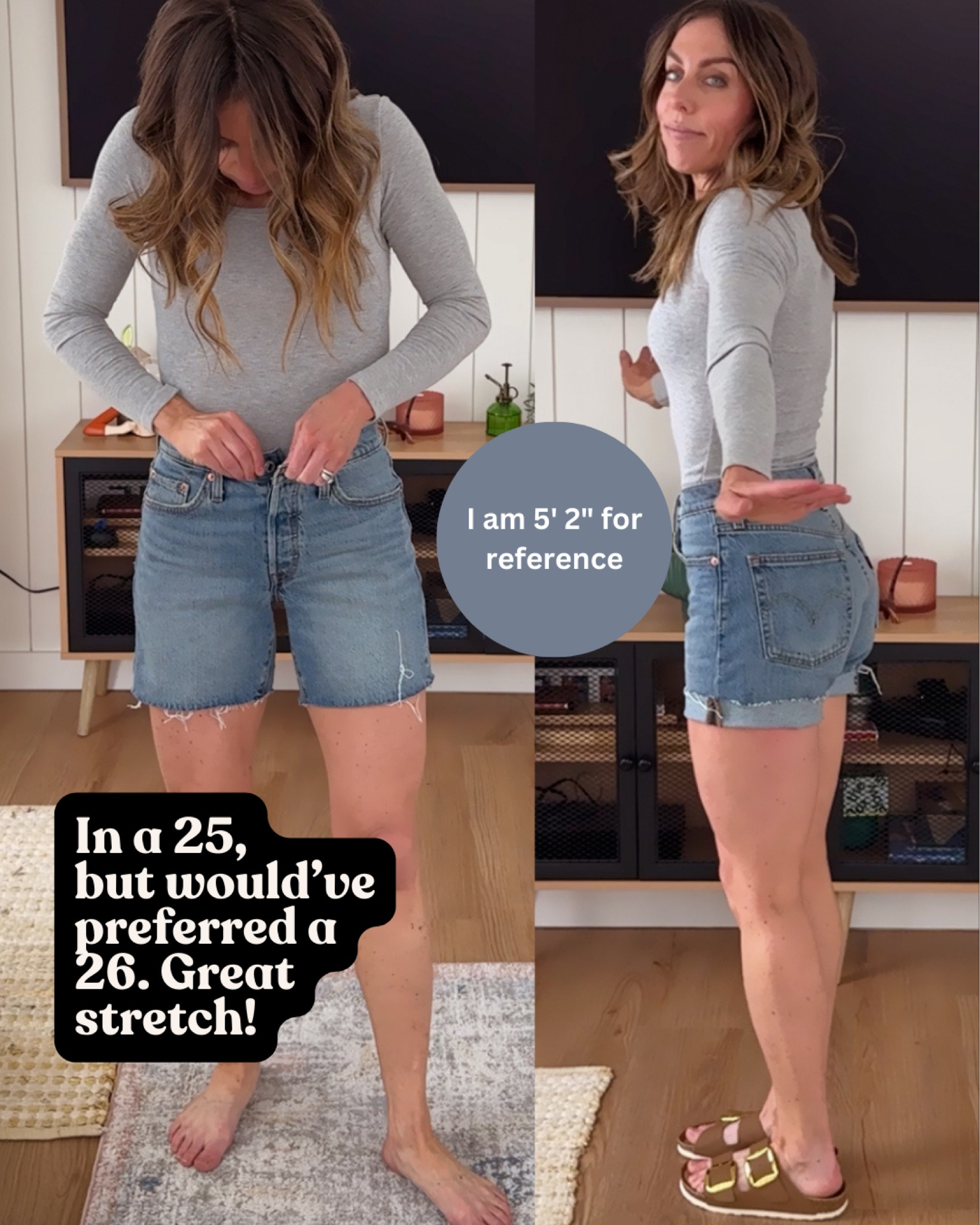 Levi mid-thigh shorts from Target! In a 25 here, but I think I would rather a 26 because I don’t love shorts that are tight on my legs. But the fit is amazing and they have great stretch! I love that they look cute both long and rolled up.💕🤩

#LTKOver40 #LTKFindsUnder50 #LTKSeasonal