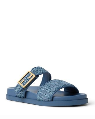 Fendi Women's Denim Buckle Slides | Bloomingdale's Shoes | Bloomingdale's (US)