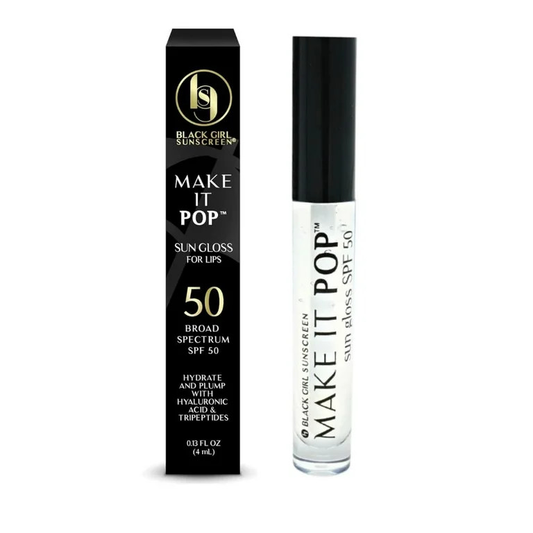 BLACK GIRL SUNSCREEN - Make It Pop Sungloss - Revolutionary Sun Protection and Gloss in One - SPF... | Walmart (US)