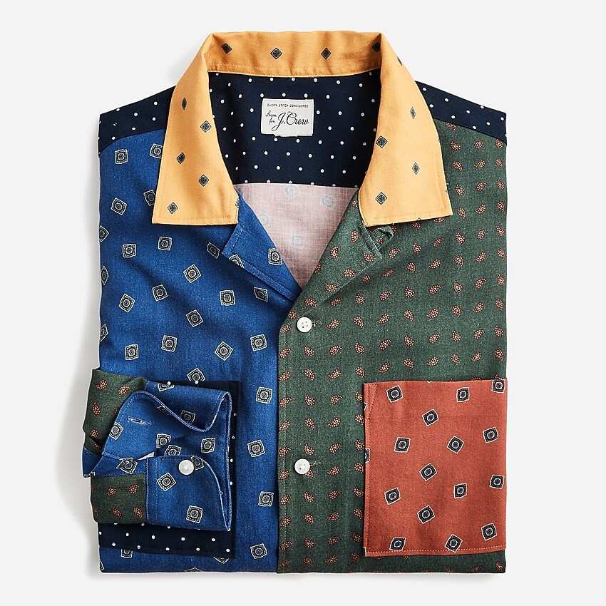 Cotton-wool challis camp-collar shirt | J. Crew US