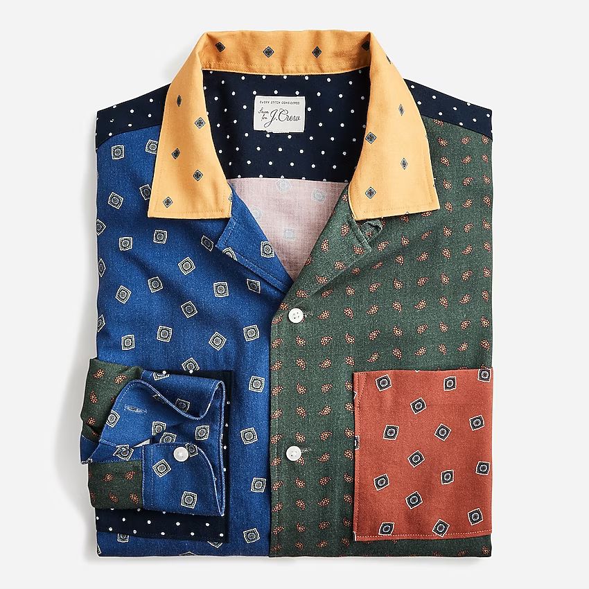 Cotton-wool challis camp-collar shirt | J.Crew US