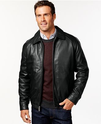 Nautica Big and Tall Classic Leather Jacket | Macys (US)