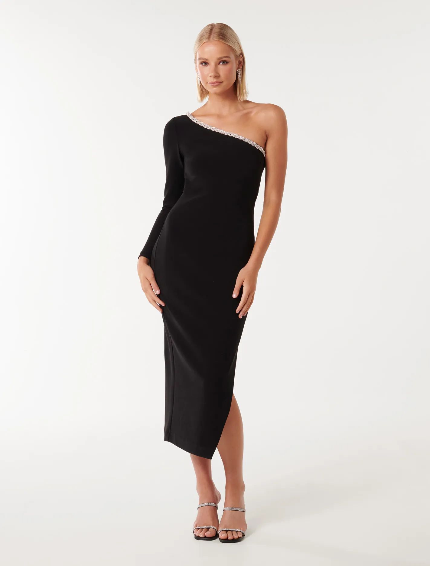 Monique One-Shoulder Trim Bodycon Dress | Ever New (CA)