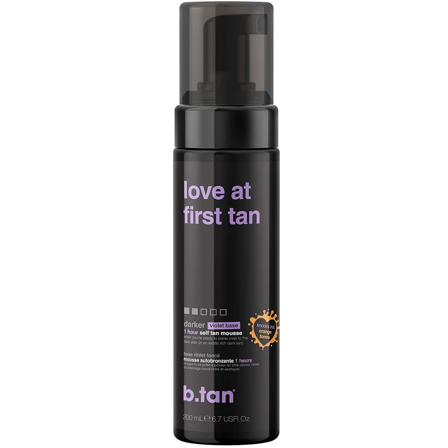 b.tan Darker Self Tanner | Love At First Tan - Fast, 1 Hour Sunless Tanner Mousse, Violet-Based, ... | Amazon (US)