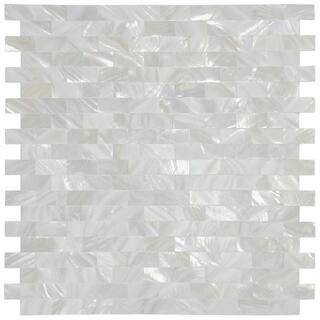 This item: Mother of Pearl Tile 12 in. x 12 in. White Mosaic Seamless Rectangular Shell Tile for ... | The Home Depot