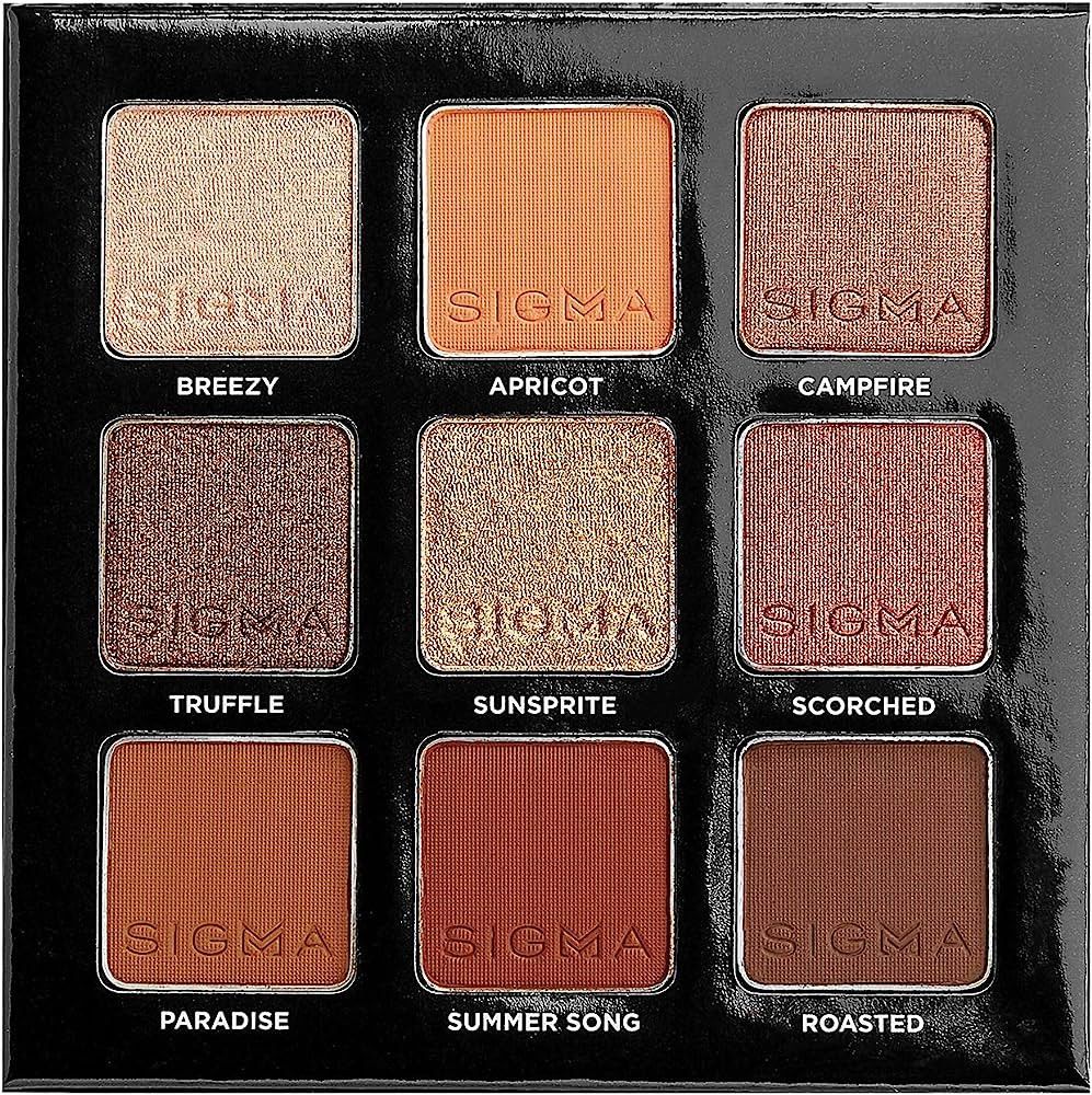 Sigma Beauty On-the-Go Eyeshadow Palette - Fiery - 9 Bold Eyeshadow Shades in Matte, Shimmer and ... | Amazon (US)