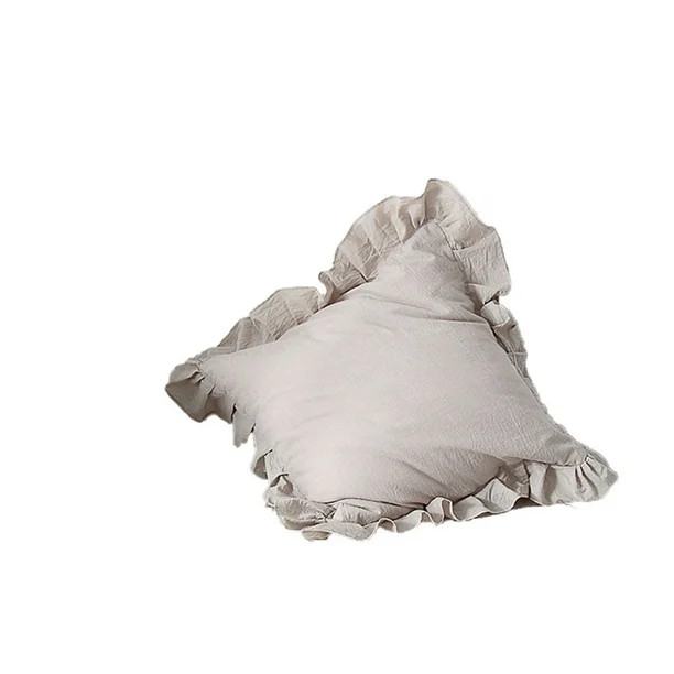 Sunisery Soft Throw Pillow Covers with Ruffle Trims for Sofa Bed Chair Car - Walmart.com | Walmart (US)