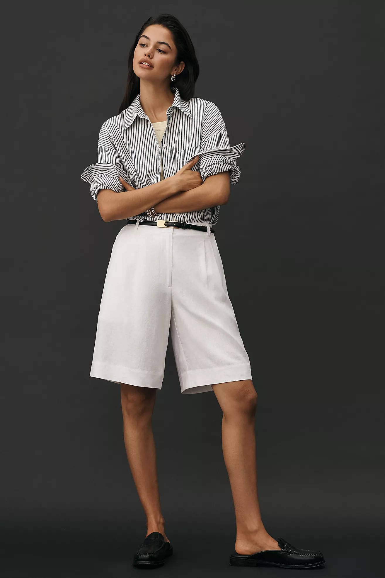 Joe's Jeans Brody Linen Blend Bermuda Shorts | Anthropologie (US)