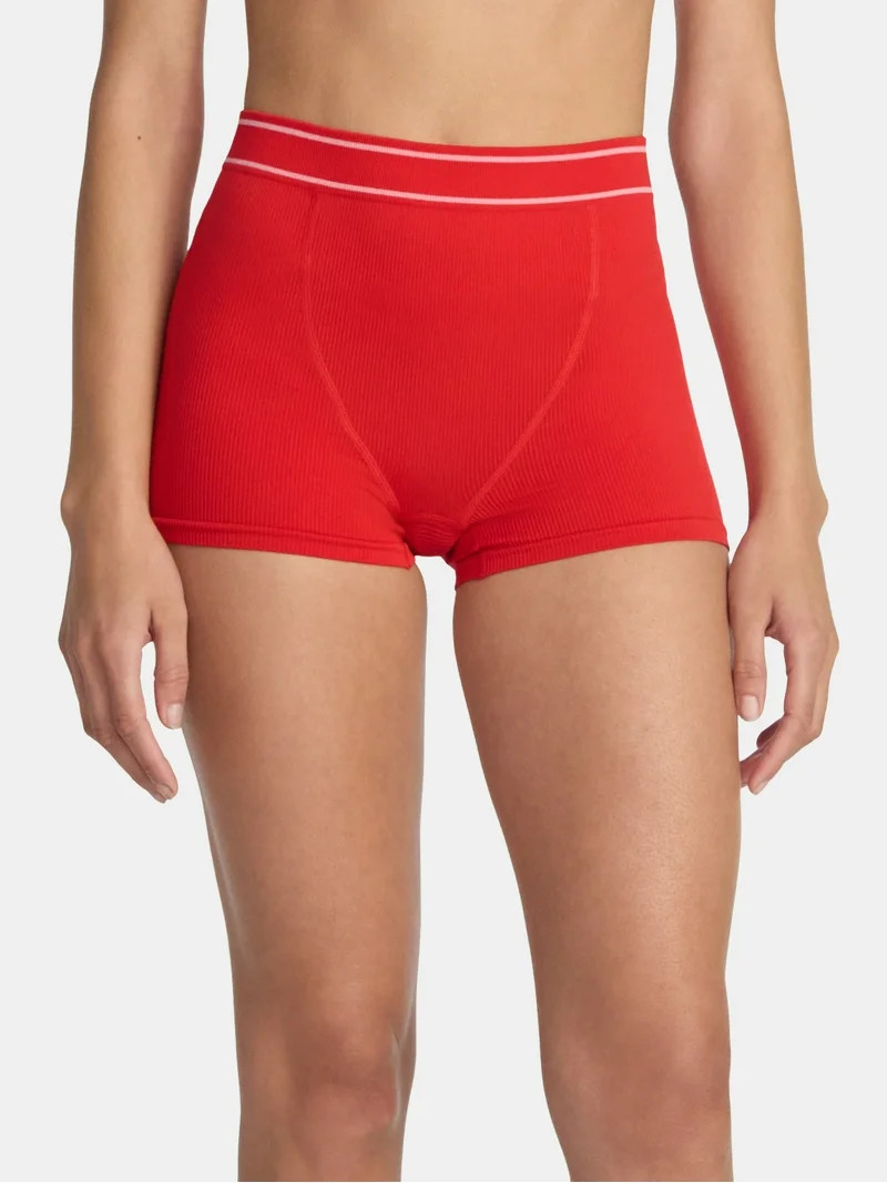 No Boundaries Seamless High Waist Boyshort Panties, Women’s | Walmart (US)