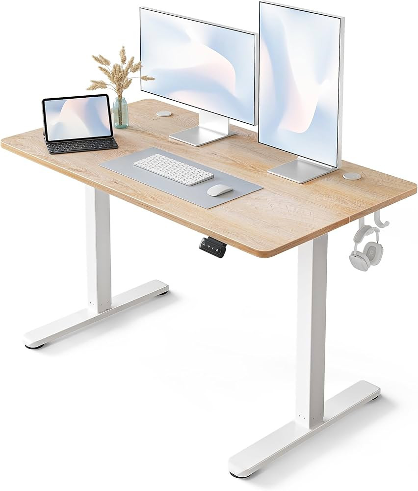 FEZIBO Electric Standing Desk, 48 x 24 Inches Height Adjustable Stand up Desk, Sit Stand Home Off... | Amazon (US)
