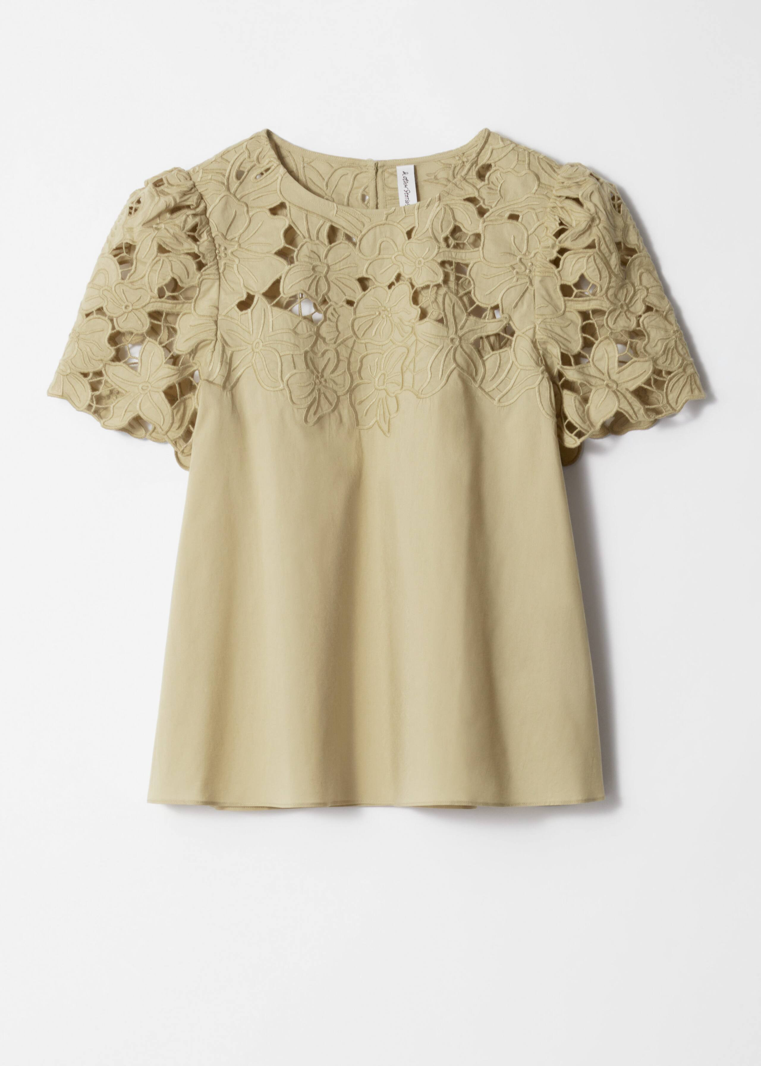 Short-Sleeve Floral-Embroidery Blouse | & Other Stories UK
