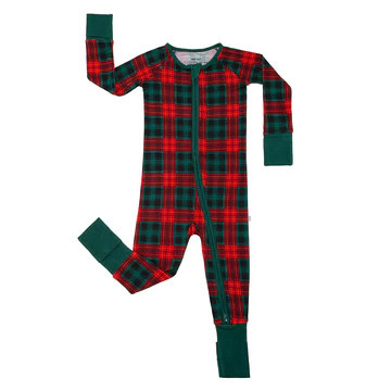 Tartan Bamboo Viscose Zippy | Little Sleepies