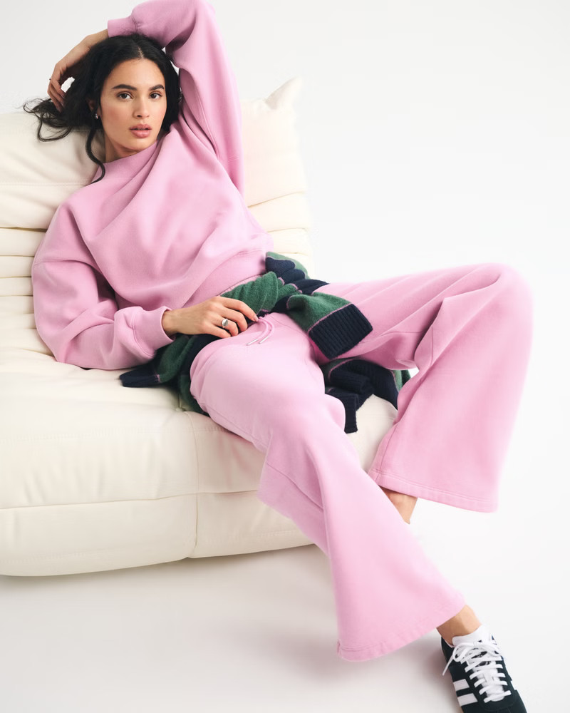 Lounge Brushed Wide Leg Sweatpant | Abercrombie & Fitch (US)