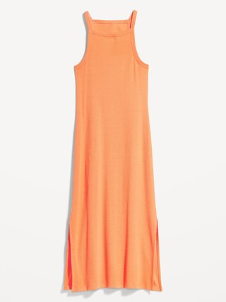 Fitted Sleeveless Rib-Knit Midi Dress for Women | Old Navy (US)