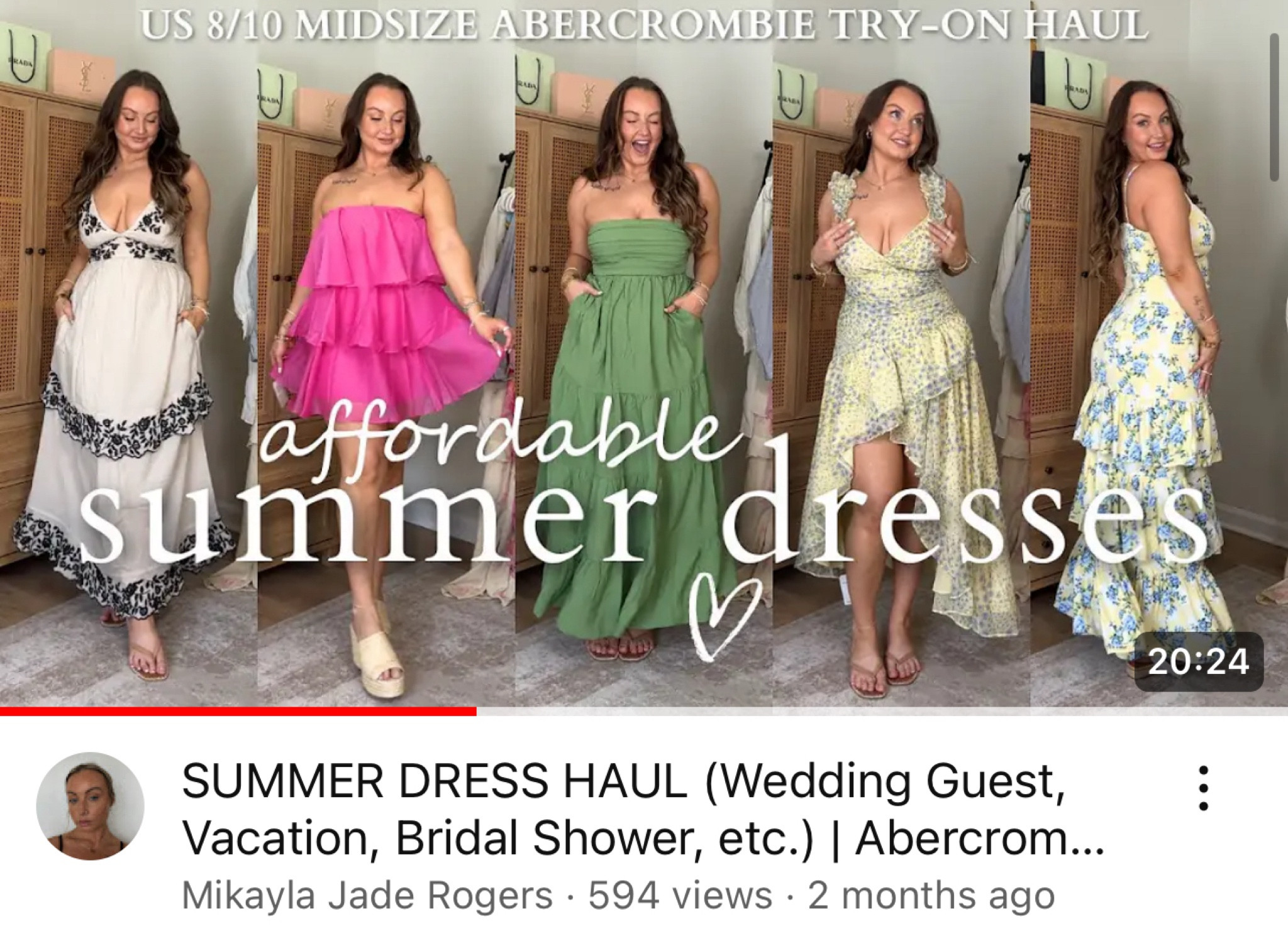 Abercrombie dresses from my recent try on haul! 15% off right now!! https://youtu.be/AfZbVzcxHPI?si=SRazirTXEl0yUnMM

#LTKMidsize #LTKxAF #LTKWedding