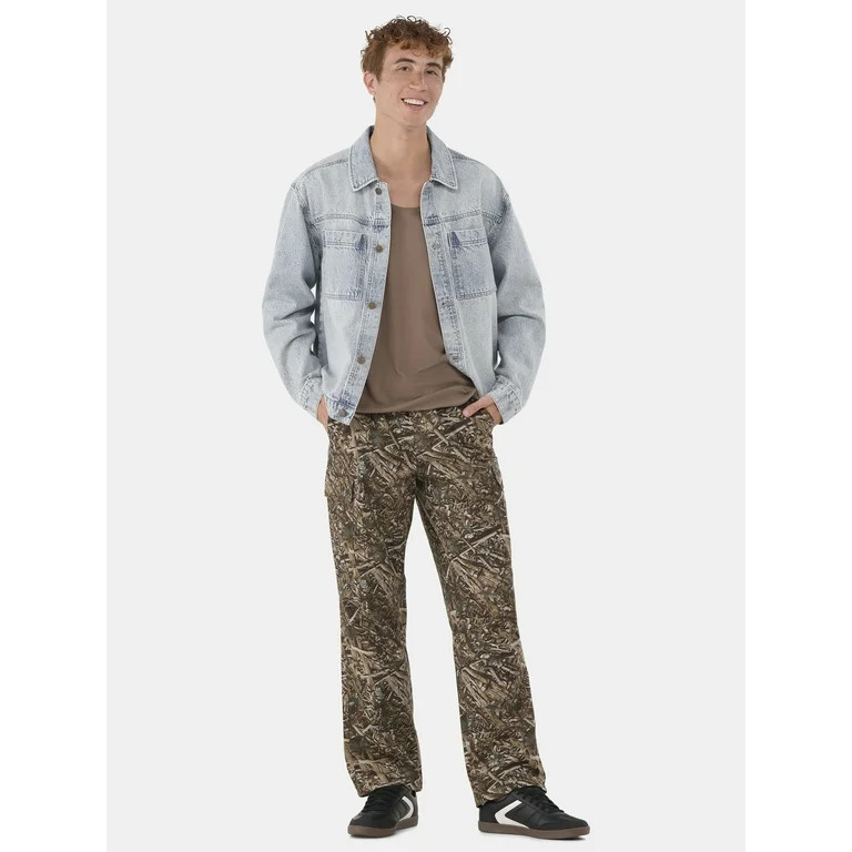 No Boundaries Twill Cargo Pants, Men’s and Big Men’s, Sizes XS-5XL | Walmart (US)