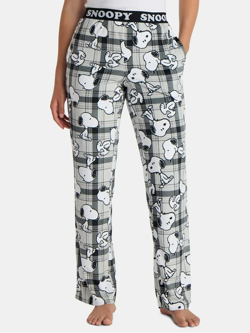 Peanuts Women’s Snoopy Print Velour Sleep Pants, Sizes XS-3X | Walmart (US)