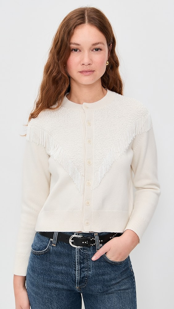 The Beaded Fringe Cardigan | Shopbop