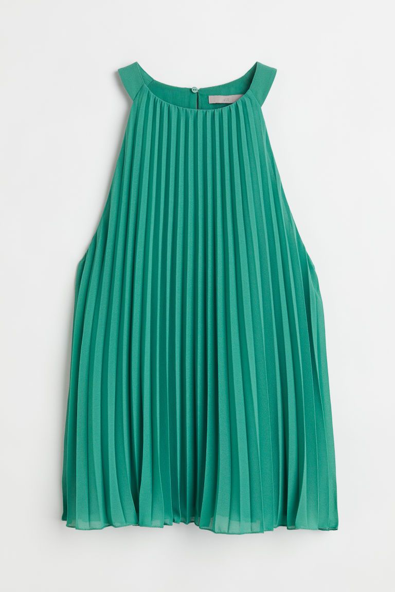 H & M - Pleated Top - Green | H&M (US)