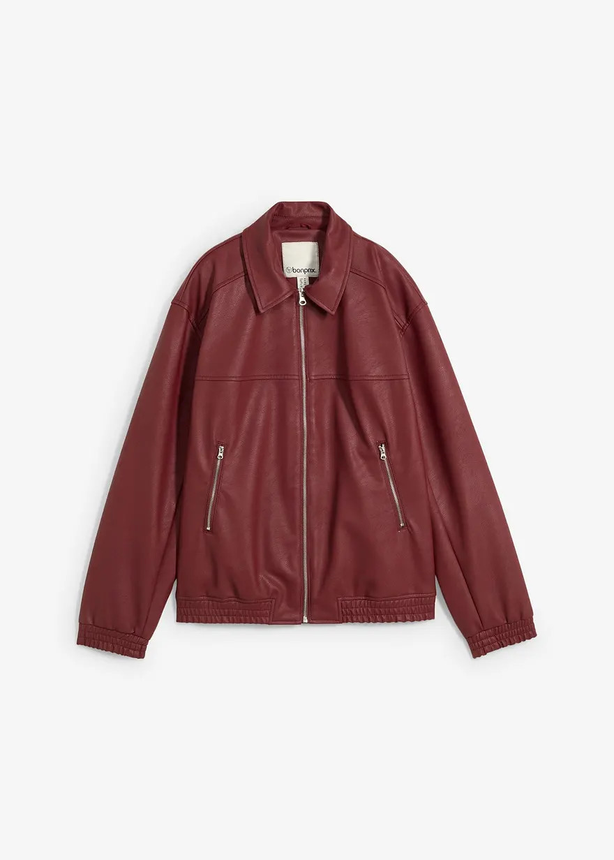Oversize Lederimitat-Jacke | Bonprix DE