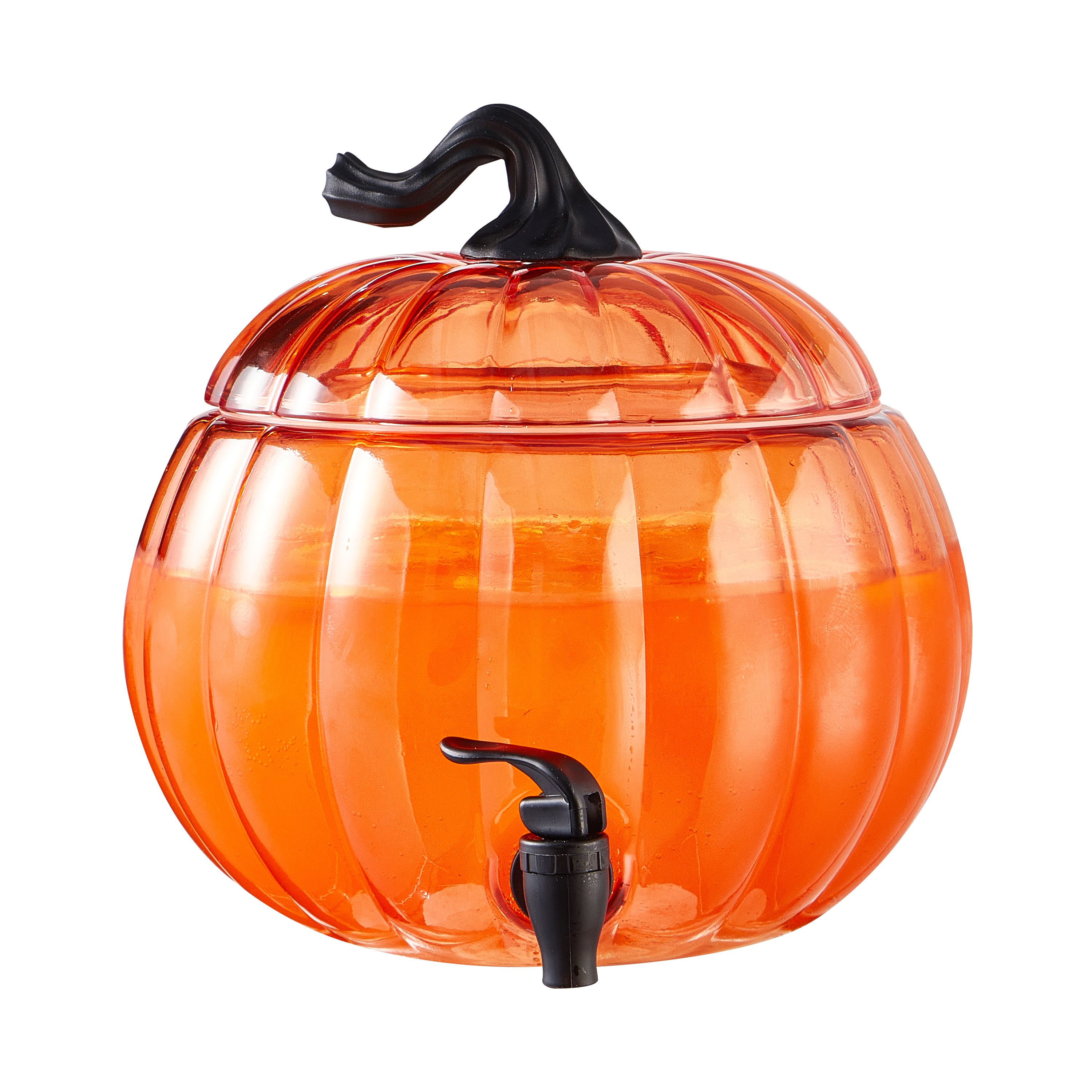 Way To Celebrate 1.5 Gal Orange Pumpkin Glass Dispenser | Walmart (US)