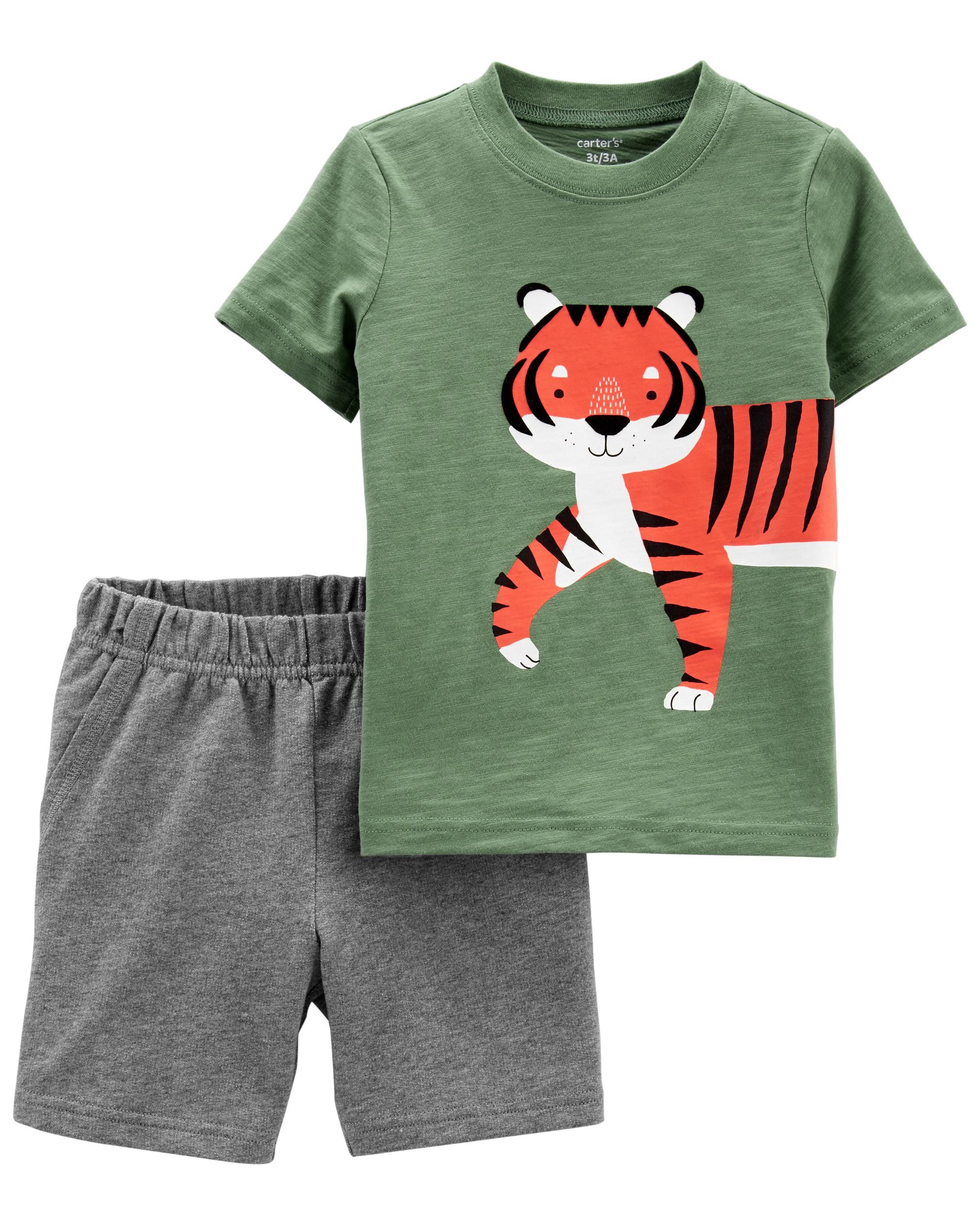 2-Piece Tiger Jersey Tee & Short Set | Carter's