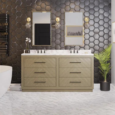 Rumalda 72" W x 23" D x 40" H Double Bathroom Vanity Set | Wayfair North America