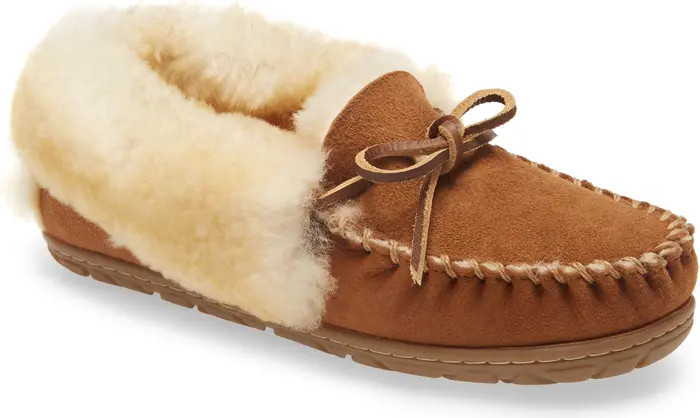 Wicked Good Genuine Shearling Moccasin Slipper | Nordstrom
