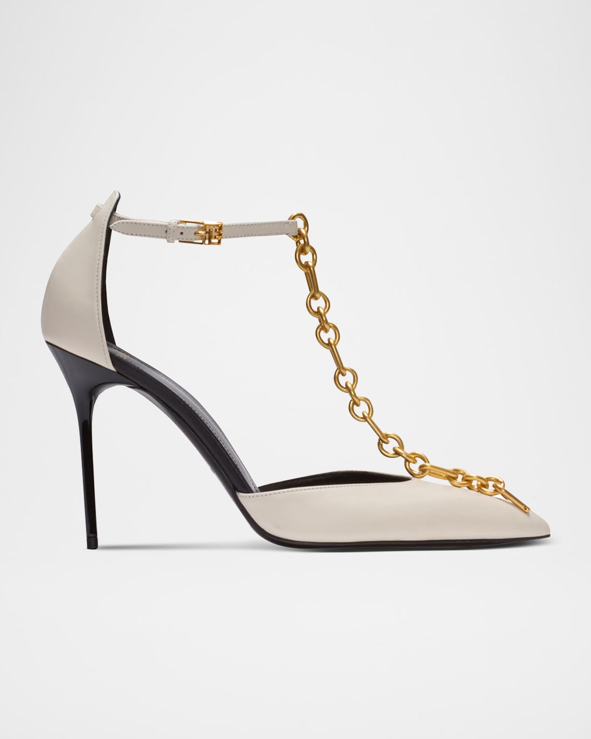 Sync Patent Leather Chain T-Strap Pumps | Neiman Marcus