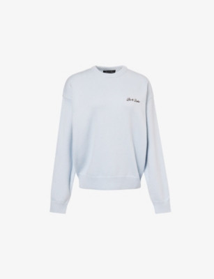 Brand-Embroidery Round-Neck Knitted Jumper | Selfridges