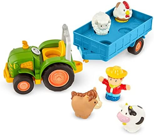 Battat – Farm Tractor Toys for Toddlers, Kids – Lights, Animal Sounds & Old Macdonald Music – 7pc Pr | Amazon (US)