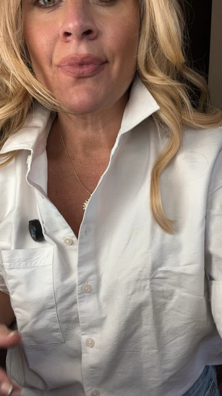 ✨Tap the bell, save and ❤️ start here over 40 fashion, midlife style, midsize fashion and luxury looks for less.  

⬇️Sizing information:
Medium oxford (size down if in between sizes.)  Jean shorts 12 tts 

A forever piece is one that works hard without looking like it’s trying too hard. 🤍

This 100% organic cotton Oxford has that classic, polished look, but the special wash makes it incredibly soft and comfortable enough to wear all day.

And the fit is doing some Outfit Physics™ for us too:

LIFT with the collar.
SKIM with the relaxed shape.
BALANCE with an easy straight-leg or wider-leg bottom.

Work, weekends, errands, travel… this is the kind of piece I’d keep reaching for.

Same body. Different physics.™
👑 Helping you look good, feel good. —Lindsey Denver




#FashionOver40 #MidlifeStyle #BellyFriendlyStyle #OrganicCotton #OutfitPhysics #MidsizeFashion

#LTKOver40 #LTKMidsize #LTKPlusSize
