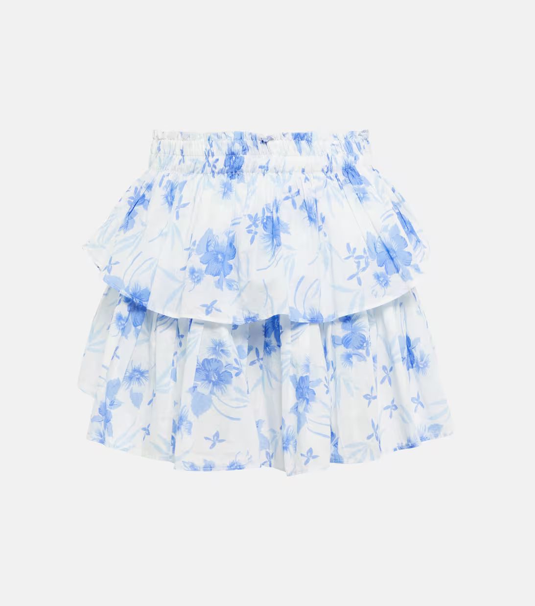 Ruffle floral cotton miniskirt | Mytheresa (US/CA)