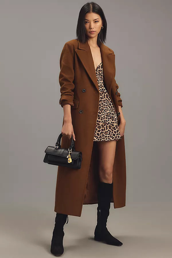 Tailored Long Coat Jacket | Anthropologie (US)
