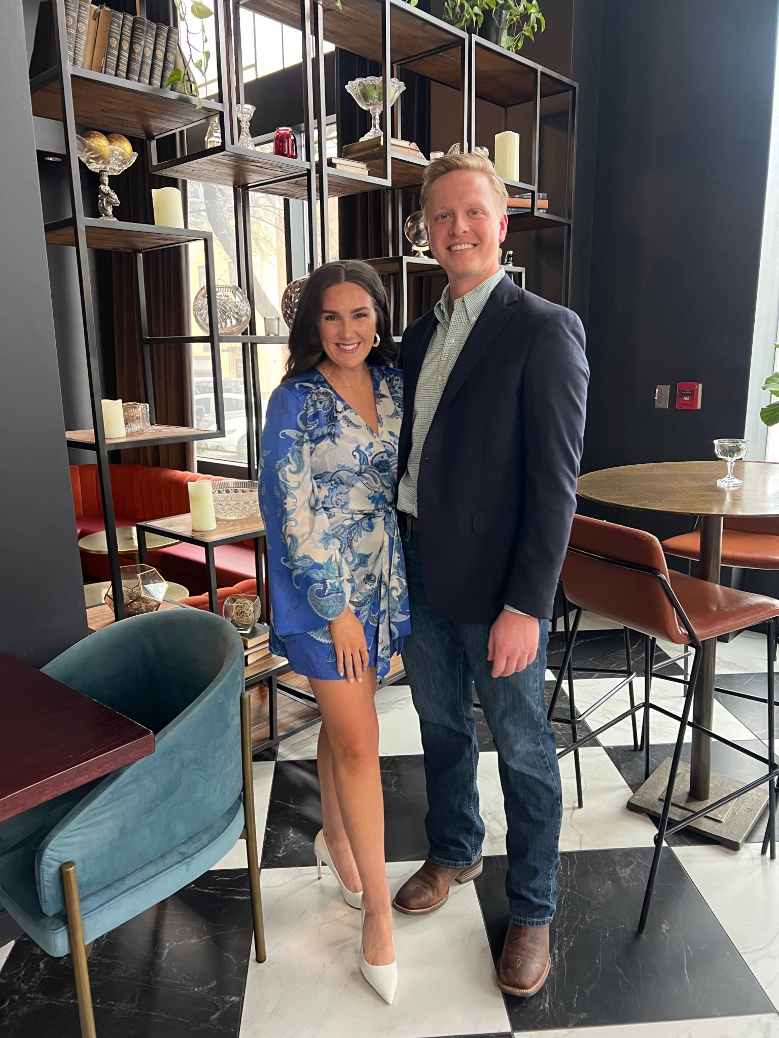 Wearing a size small/4- such a fun and comfortable wrap dress from Dillards!