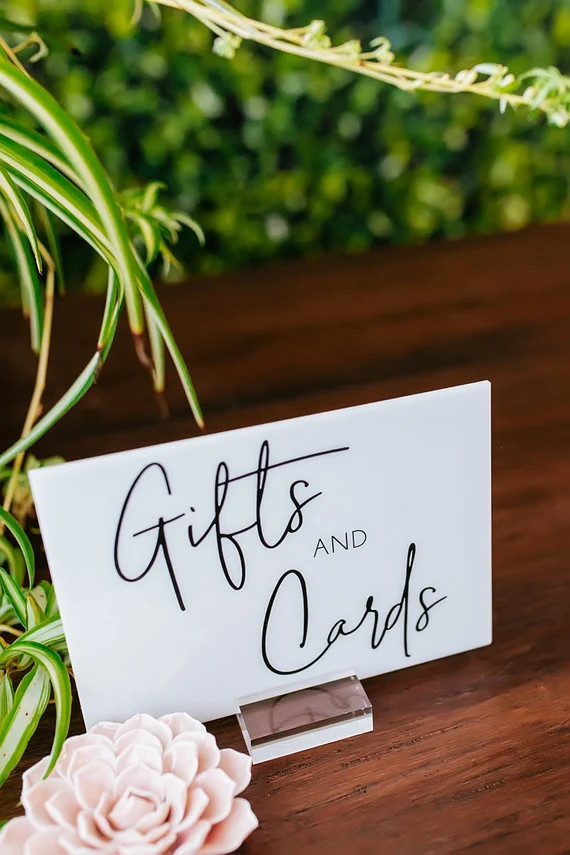 Gifts and Cards Modern Minimalist Clear Glass Look Acrylic | Etsy | Etsy (US)