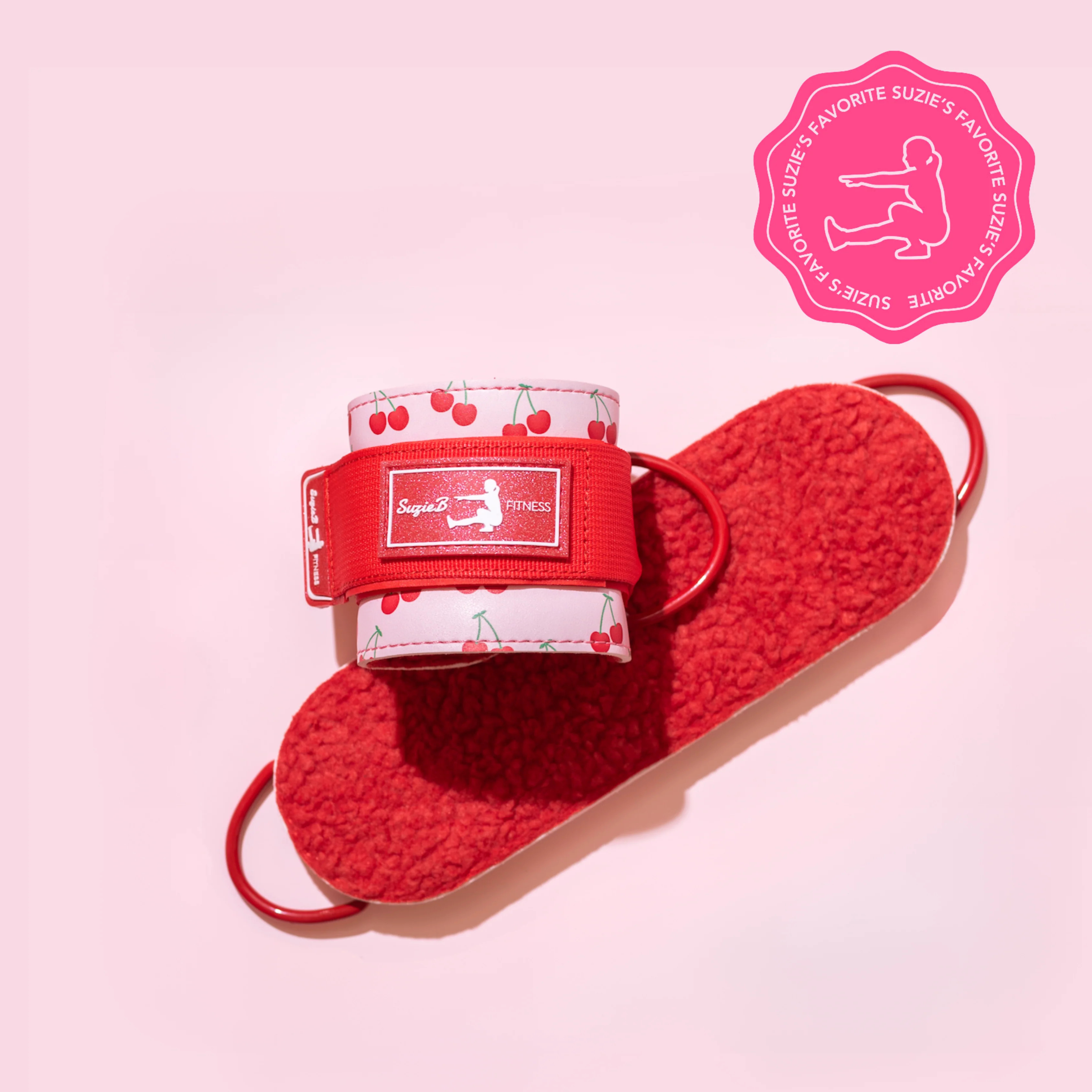CHERRY ANKLE STRAPS | SuzieB Fitness
