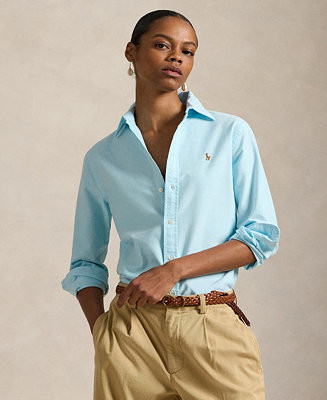 Women's Classic-Fit Oxford Shirt | Macy's