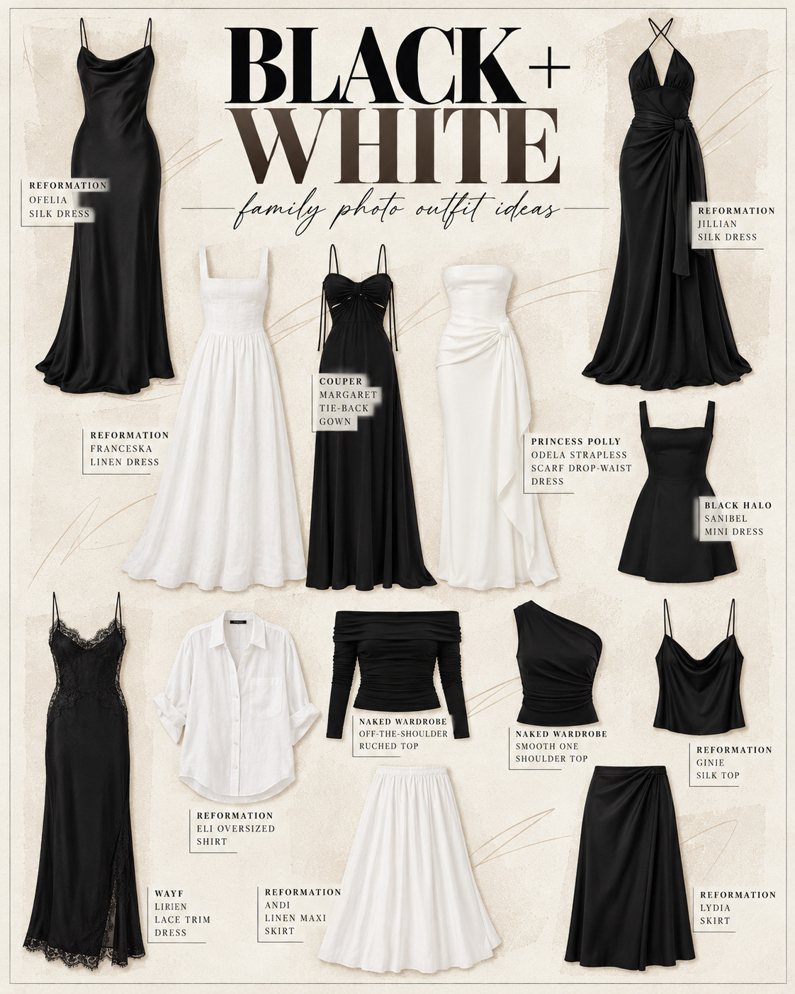 Black and white fashion for family photos! 
 
