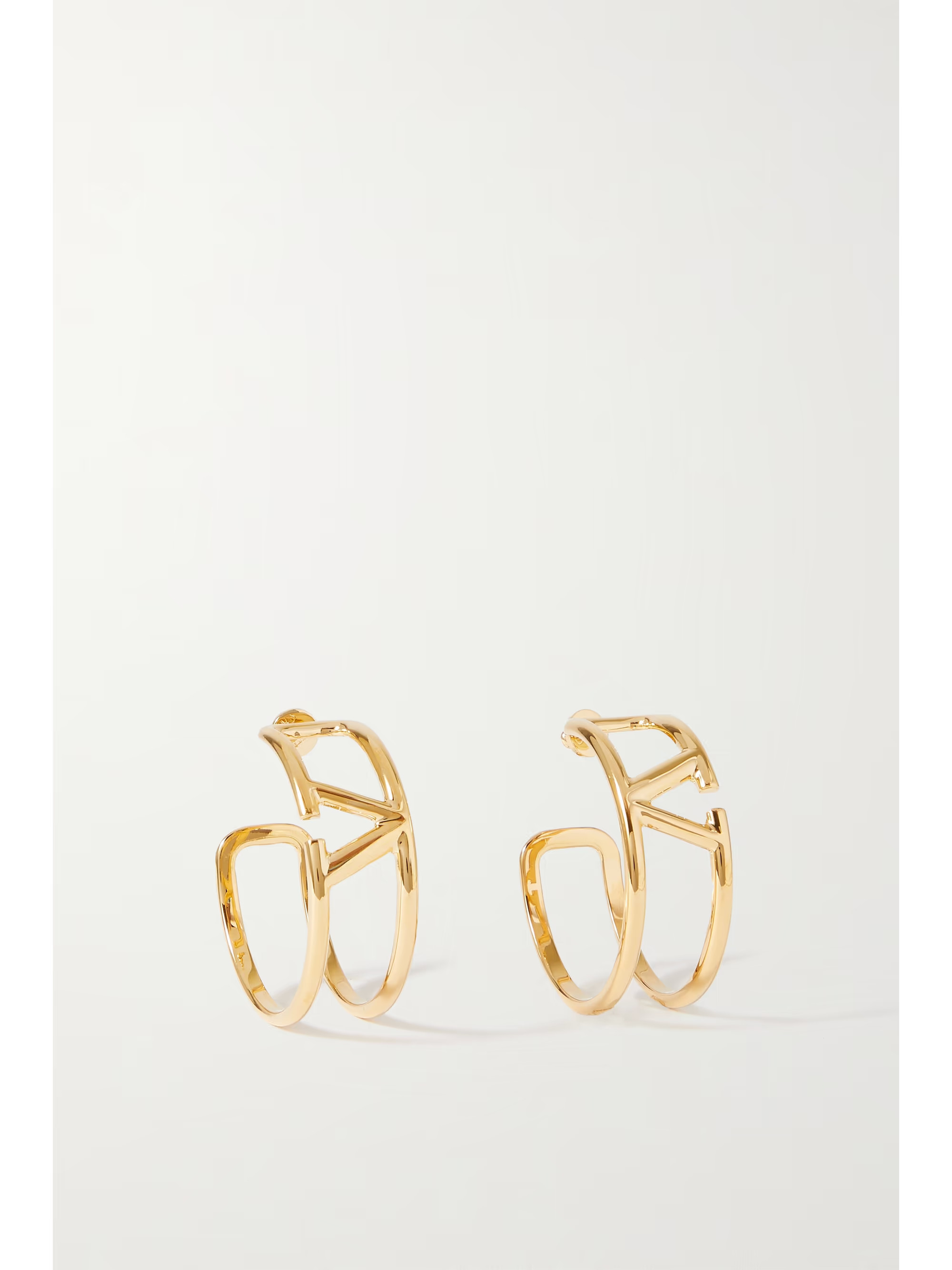 Valentino Garavani gold-tone hoop earrings | NET-A-PORTER (US)