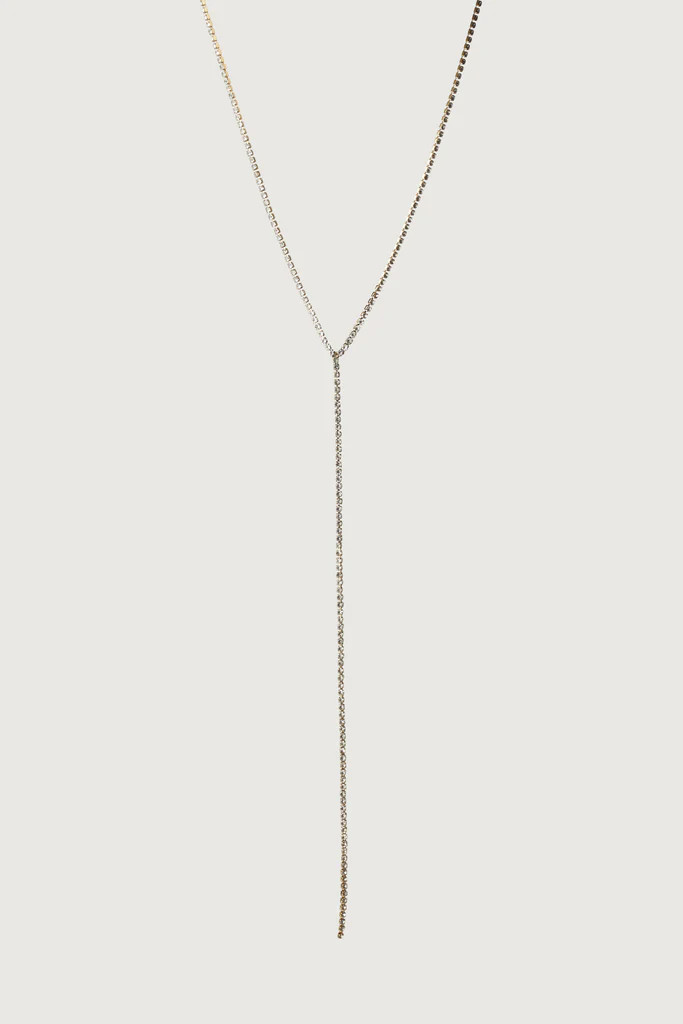 ZIRCONIA LARIAT NECKLACE | OAK + FORT