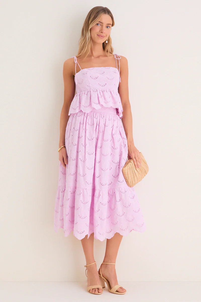 Lilac Eyelet Calla Top | Tuckernuck (US)