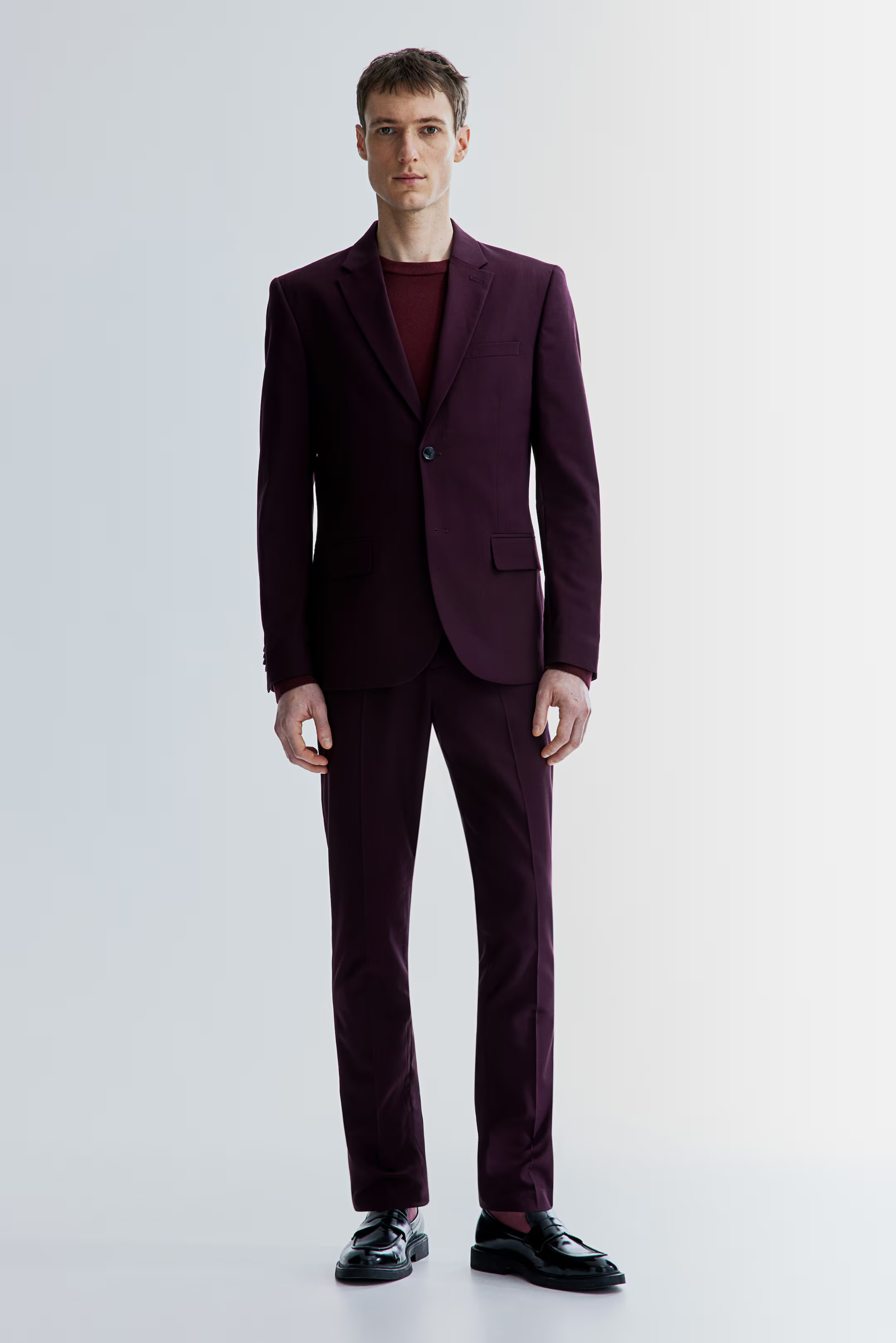 Skinny Fit Suit Pants - Burgundy - Men | H&M US | H&M (US + CA)